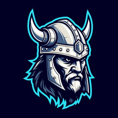 Viking baş maskotu yaratıcı tasarımı