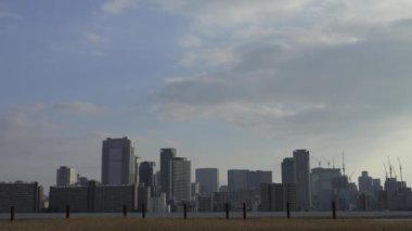 Osaka Umeda City, beautiful scenery of silver grass field on the Yodo River