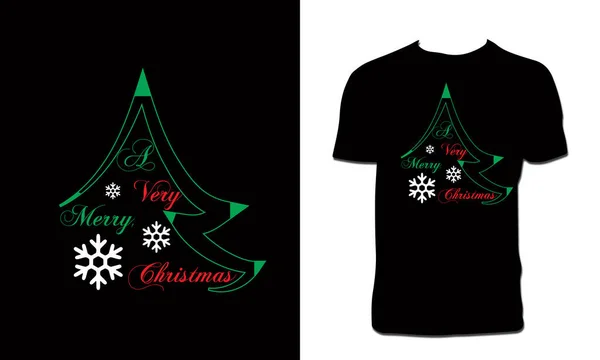 Christmas Calligraphy Shirt Design — Stock Vector