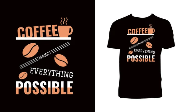 Diseño Camiseta Café — Vector de stock