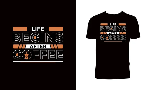 Diseño Creativo Camiseta Del Café — Vector de stock