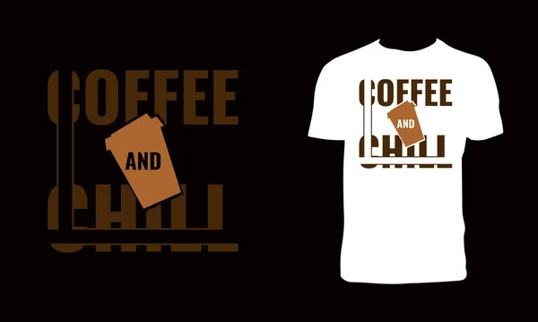 Diseño Camisetas Café Frío — Vector de stock