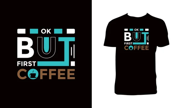 Diseño Camisetas Café Moda — Vector de stock