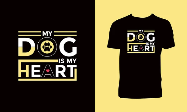 Dog Typography Shirt Design — Stock Vector