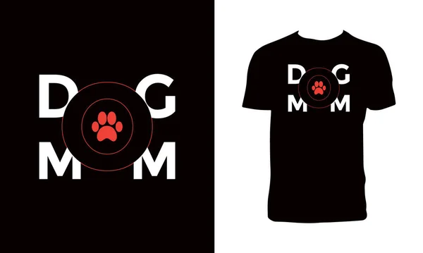 Τυπογραφία Σκύλου Και Γράμματα Shirt Design — Διανυσματικό Αρχείο