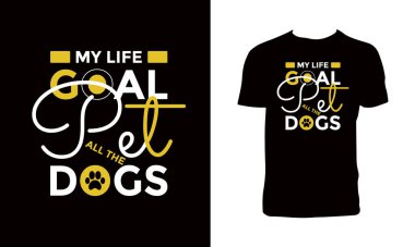 Köpek Kaligrafi T-Shirt Tasarımı 