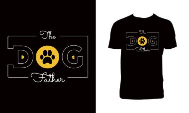 Yaratıcı Köpek Tipografisi ve Kaligrafi T-Shirt Tasarımı 
