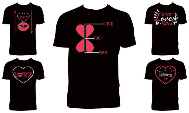 Sevgililer Günü Tişört Tasarımı Paketi 