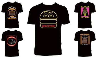 Yemek Tişörtü Tasarımı Paketi 