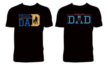 Babalar Günü Tişört Tasarımı Bohça Vektörü İllüstrasyonu 