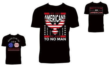 Amerikan Tişört Tasarımı Bohça Vektörü İllüstrasyonu 