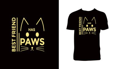 Cat Typography And Calligraphy T Shirt Design 