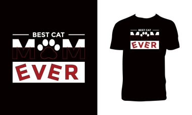 Cat Typographic And Calligraphic T Shirt Design 