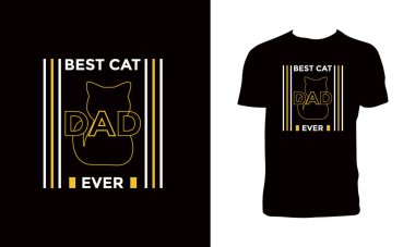 Cute Cat Typography T Shirt Design. 