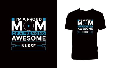 Nurse Typography Vector T Shirt Design. 