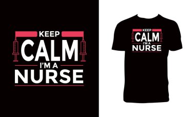 Nurse Typography Vector Tee Design. 