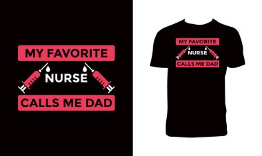 Nurse Typography Vector Tee Design. 