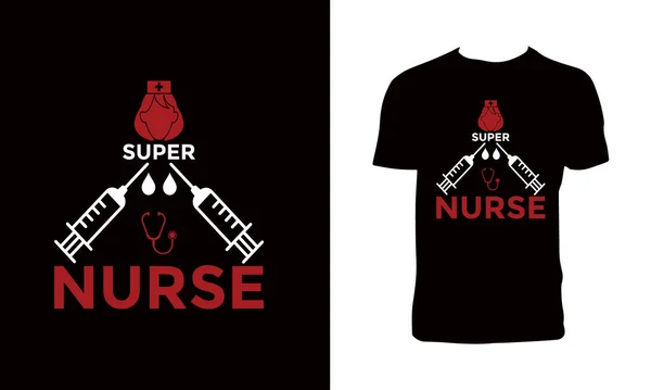 Infirmière Vectorielle Shirt Design — Image vectorielle
