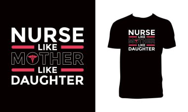 Nurse Typography Tee Design. 