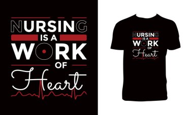 Nurse Typography Vector T Shirt Design. 