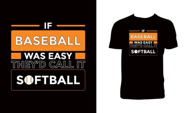 Beyzbol tişörtü Tasarımı ve Vektör İllüstrasyonu. 