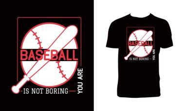 Beyzbol Vektörü T-shirt Tasarımı. 