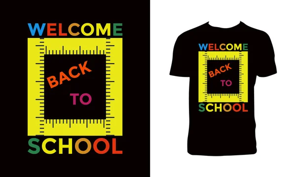 Welcome Back School Shirt Design — Stock Vector