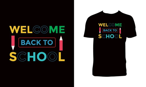 Welcome Back School Shirt Design — Vector de stock