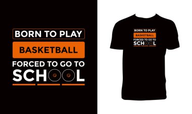 Basketbol Harfli Tişört Tasarımı.