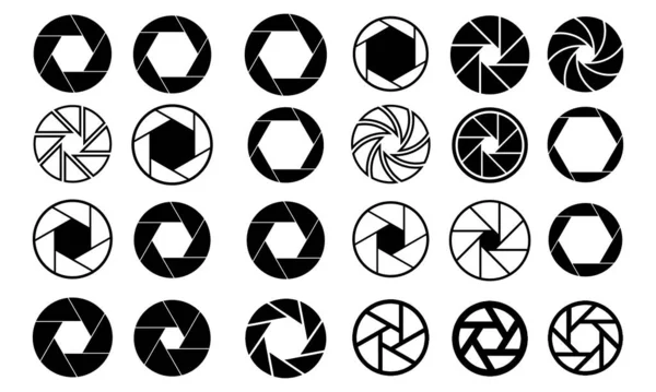 Kamera Panjur Simgesi Şekil Koleksiyonu. 