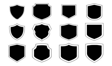 Kalkan Simgesi Vektörü ve Logo Koleksiyonu. 