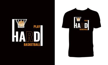 Basketbol Typography T-Shirt Tasarımı. 