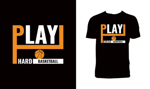 Basketball Typography Shirt Design — Stock Vector
