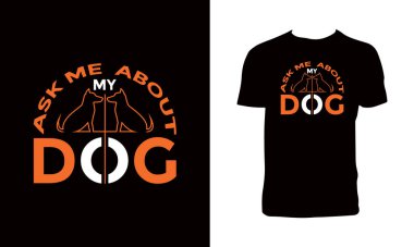 Köpek Tipografisi ve Harf Tişörtü Tasarımı. 