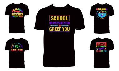 Okula Dönüş Tişört Tasarım Paketi