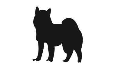 Köpek silueti vektör illüstrasyon sanat tasarımı.