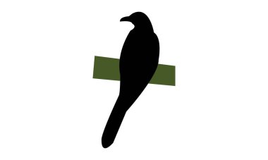 Guguk Kuşu Silüeti Tasarımı ve Vektör İllüstrasyonu. 