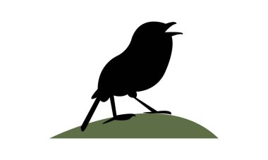 Afrika Taş Devri Kuşu Siluet Tasarım ve Vektör İllüstrasyonu. 