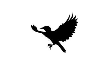 Amerikan Kırmızı Başlıklı Kuş Siluet Tasarımı ve Vektör İllüstrasyonu. 