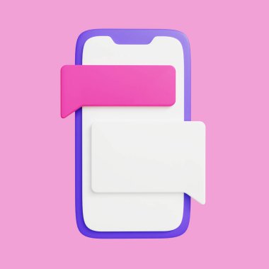 Customer Support Question and Answer Bubble Chat 3d Illustration