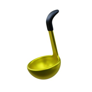 Luxury Gold Ladle 3d Illustration