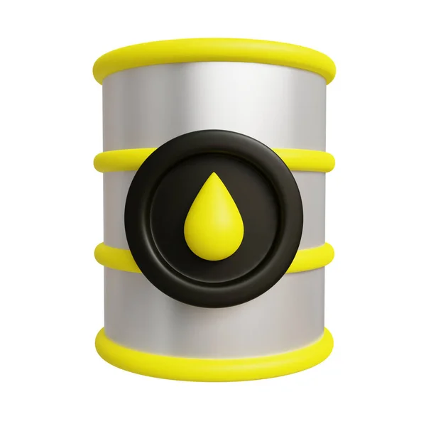 Oil Barrel Illustration Oil Supply Icon White Background — Foto de Stock