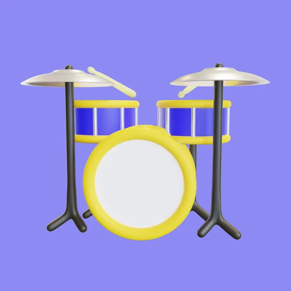 Stylized Drum Set Icon — Stok fotoğraf