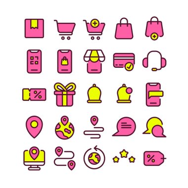 Lineal Fill Ecommerce Icon Set