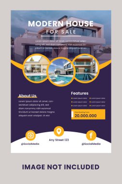 Real Estate Flyer Template, Real Estate and Housing Company Brochure Design, Corporate Real Estate Flyer Template, Flyer Design
