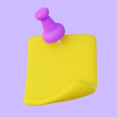 Yapışkan Notun 3d Görünümü