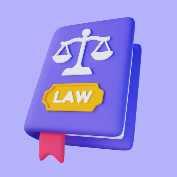 3D法律書のイラスト — ストック写真