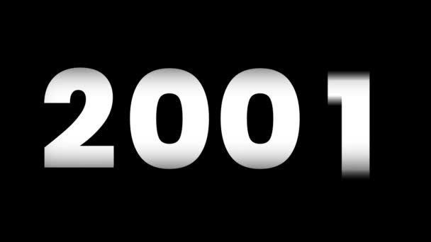 Teller Van 2000 Tot 2024 Animatie — Stockvideo