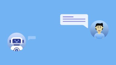 Yapay Zeka Chatbot Hareketi Grafik Canlandırması