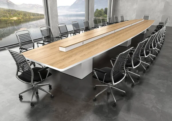 렌더링 현대의 회의실 인테리어 디자인 — 스톡 사진